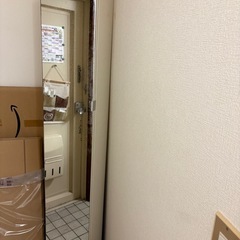 全身ミラー／収納たな棚の画像