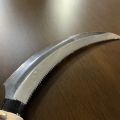 除草や稲刈り作業に🌱🪚鋸鎌(全鋼)吉光品質保証❗️耐久性に優れてます✨ベージュ•グレーの画像