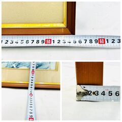 【縁起物アート🌟】鶴の絵画🖼️日出と波の図✨額縁付き ✨簡易清掃・現状品❗️の画像