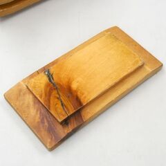 中古 天然木 寿司下駄 刺身盛り台 幅24×奥行12.5×高さ3cm 5台セット 寿司盛台 業務用 すしげた 札幌市 清田区 平岡の画像