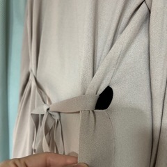 ABAHOUSE ecruベージュロングカーディガンウエスト紐付き☆の画像