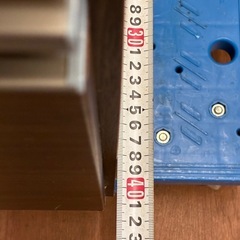 ※終了※★早い者勝ち★食器棚・キッチンボード・ブラウン×ホワイト ※2段式になっており分解出来る形になってます。の画像