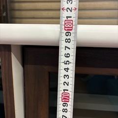 ※終了※★早い者勝ち★食器棚・キッチンボード・ブラウン×ホワイト ※2段式になっており分解出来る形になってます。の画像