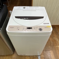 #33 激安6.0kg洗い!! SHARP 2023年 全自動電気洗濯機 ES-GE6G-T 配送可!!の画像
