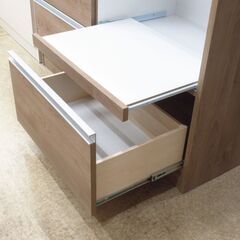 新品アウトレット品 食器棚 1200Ｐ エイトGY G-2422の画像