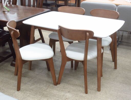 新品アウトレット品 食卓５点セット ニコル G-2423