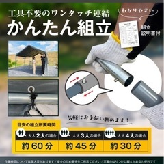 (新品)パイプ車庫 ガレージテントの画像
