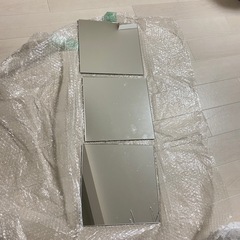 鏡　ミラー　正方形　ウォールミラー　26cm×26cmcmの画像