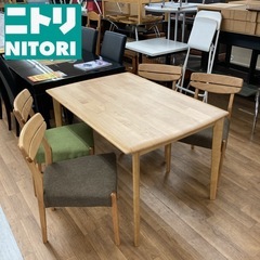 ジモティー限定価格！S268 ⭐ NITORI ニトリ ダイニングテーブル5点セット アルナスW 幅120cm USED の画像