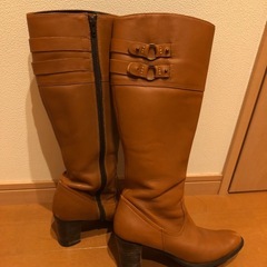 茶色　ロングブーツ　　ヒール7cmの画像