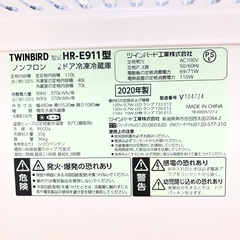 【安心の6ヶ月保証】110L 2ドア冷蔵庫 TWINBIRD 2020ねんせ2020年製の画像
