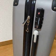 無料　あげます　キャリーケース　キャリーバッグ　シルバーの画像