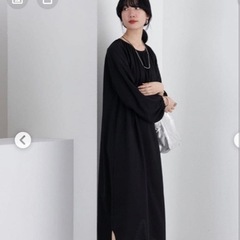 新品 ロングギャザーワンピース　ロングワンピ　ジョーゼットの画像