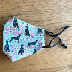 【新品】洗える布マスク　ドーベルマン柄　の画像