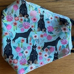 【新品】洗える布マスク　ドーベルマン柄　の画像
