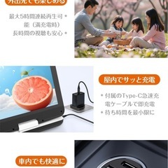 【新品未使用】ポータブルDVDプレーヤー + 後部座席用ほるだーホルダーの画像
