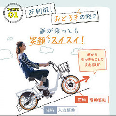 使用回数20回未満！子乗せ電動アシスト自転車(リアシート付き)20インチの画像