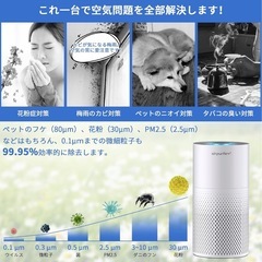 空気清浄機　加湿器&リモコン付きの画像