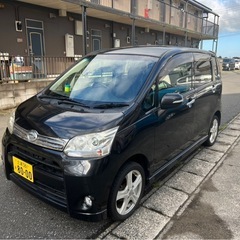 車検満タン！LA100Sムーブカスタム！黒！ナビTV見れますの画像