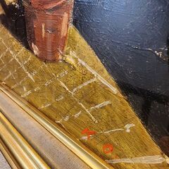 油絵■金色額縁つき　絵画の画像