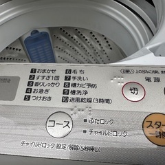 🟧洗濯機番号41 Panasonic 2019年製 5kg 大阪府内全域配達無料 設置動作確認込み 保管場所での引取は値引きしますの画像