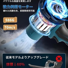 洗車❣️ブロワー 強力 ブロアー 充電式 残量表示 PSE認証済み コードレスの画像