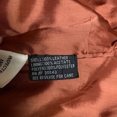 IZZI 80年代ビンテージ 本革レザー フード付きジャケット 赤の画像