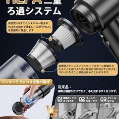 ハンディクリーナー コードレス 強力吸引力の画像