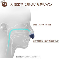 ❷💤【新品未使用】Zoriva 電動いびき防止グッズ 鼻クリップ USB充電式 3段階風量調整 200mAh 静音設計 ストラップ付き ノーズクリップ 鼻呼吸サポート 睡眠快適 男女兼用 (ブルー)の画像