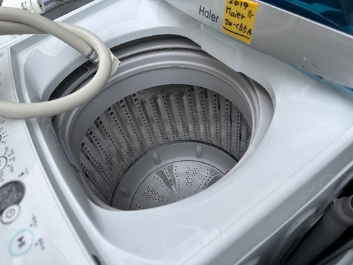 ?洗濯機番号45 Haier 2019年製 5.5kg 大阪府内全域配達無料 設置動作確認込み 保管場所での引取は値引きします