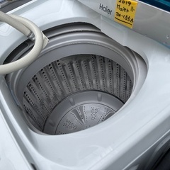 🟧洗濯機番号45 Haier 2019年製 5.5kg 大阪府内全域配達無料 設置動作確認込み 保管場所での引取は値引きしますの画像