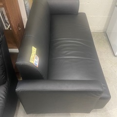 配達可【2人掛けソファ】【ブラック】【管理番号12710】の画像