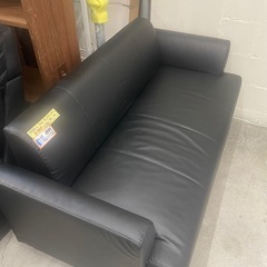 配達可【2人掛けソファ】【ブラック】【管理番号12710】の画像