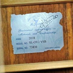 ２０１８年製の綺麗なK.YAIRIアコースティックギターの画像