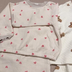 【お取引決定済】女の子長袖パジャマ90サイズ 3点セットの画像