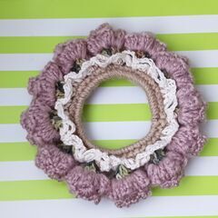 かわいいチューリップシュシュワークショップ 参加者様を募集しています。の画像