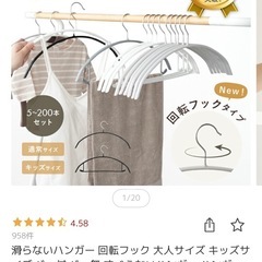楽天人気商品　滑らないハンガー　黒　２０本の画像