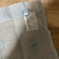 DAISO のれん　ブルーグレー　2枚
の画像