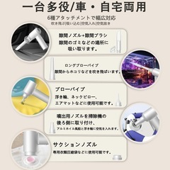 2024年新登場 ハンディクリーナー 多機能ミニ掃除機 車用掃除機の画像