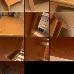 ナチュラル 木製 正方形 こたつ(ヒーター無し)メルカリで6000円で購入の画像