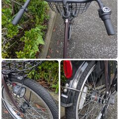 【中古自転車】あさひ プチママンミニプラス 中古（非電動／20インチ／整備済み／リアチャイルドシート付）の画像