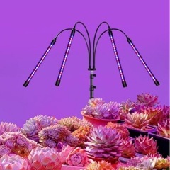 植物育成ライト 4ヘッド 赤 青 白 フルスペクトル LED屋内育成ライトの画像
