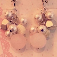 イヤリング ハンドメイド 春 Bloomy Springの画像