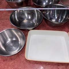 GYP1027 キッチン用品まとめ売り　鍋　ざる　ボウル　バット　フライパンの画像