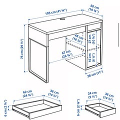 IKEA ミッケデスク　完成品
の画像