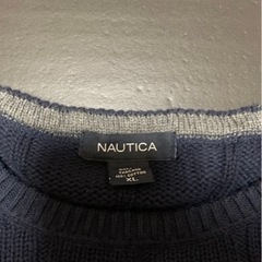【価格要相談】【NAUTICA】メンズ　ニット　紺ニットの画像