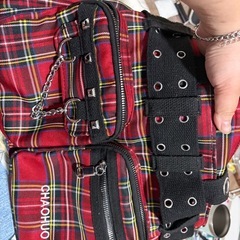 チェック柄ショルダーバッグの画像