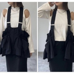 【試着のみ】FRIFULサスペンダーベストの画像