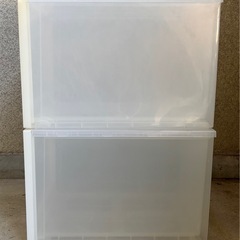 中古◆収納ケース◆クリア◆２個セットの画像