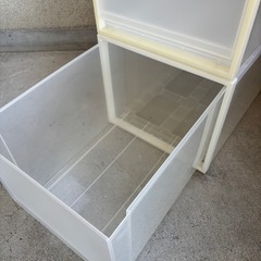 中古◆収納ケース◆クリア◆２個セットの画像